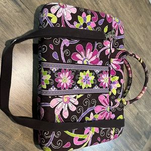 Vera Bradley Triple Compartment Laptop Carrying Case Bag in Like New Condition